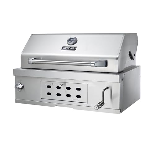Large Built-In Charcoal BBQ Grill