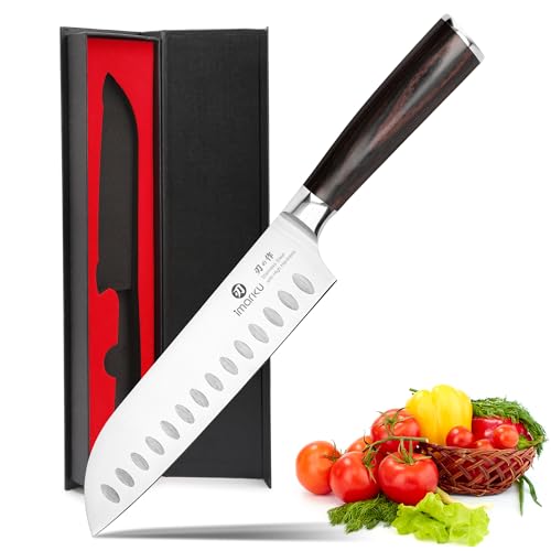 imarku Chef Knife 7 Inch Kitchen Knife Ultra Sharp Santoku Knife