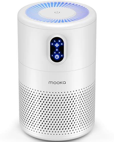 MOOKA Air Purifiers for Home Large Room up to 1076ft², H13 True HEPA Air Filter Cleaner