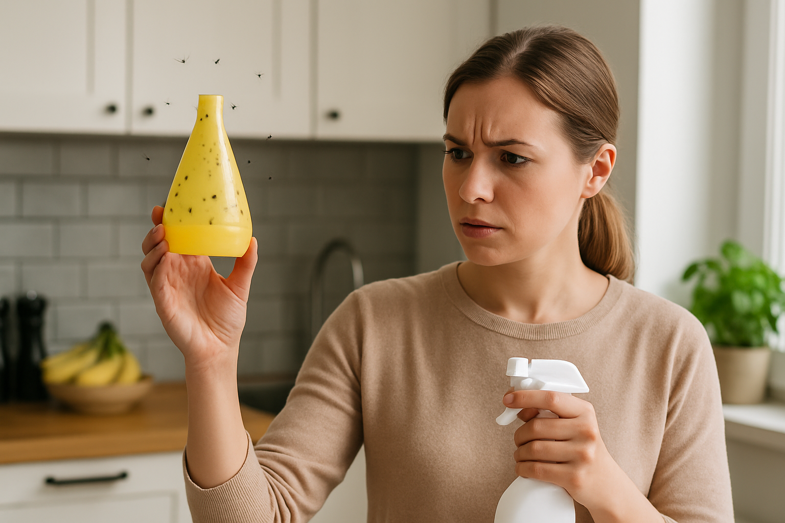 how can i get rid of gnats in the kitchen