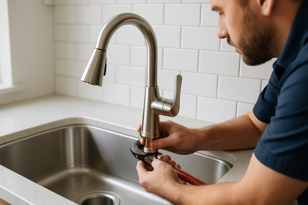 how do you install a kitchen faucet