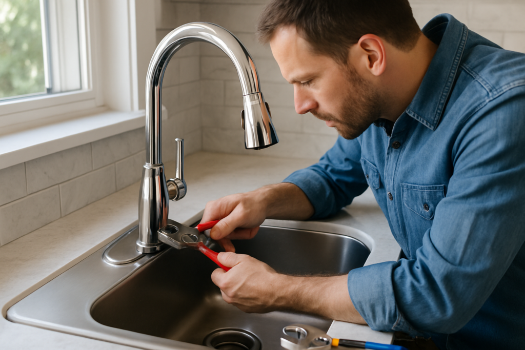how to change out a kitchen faucet