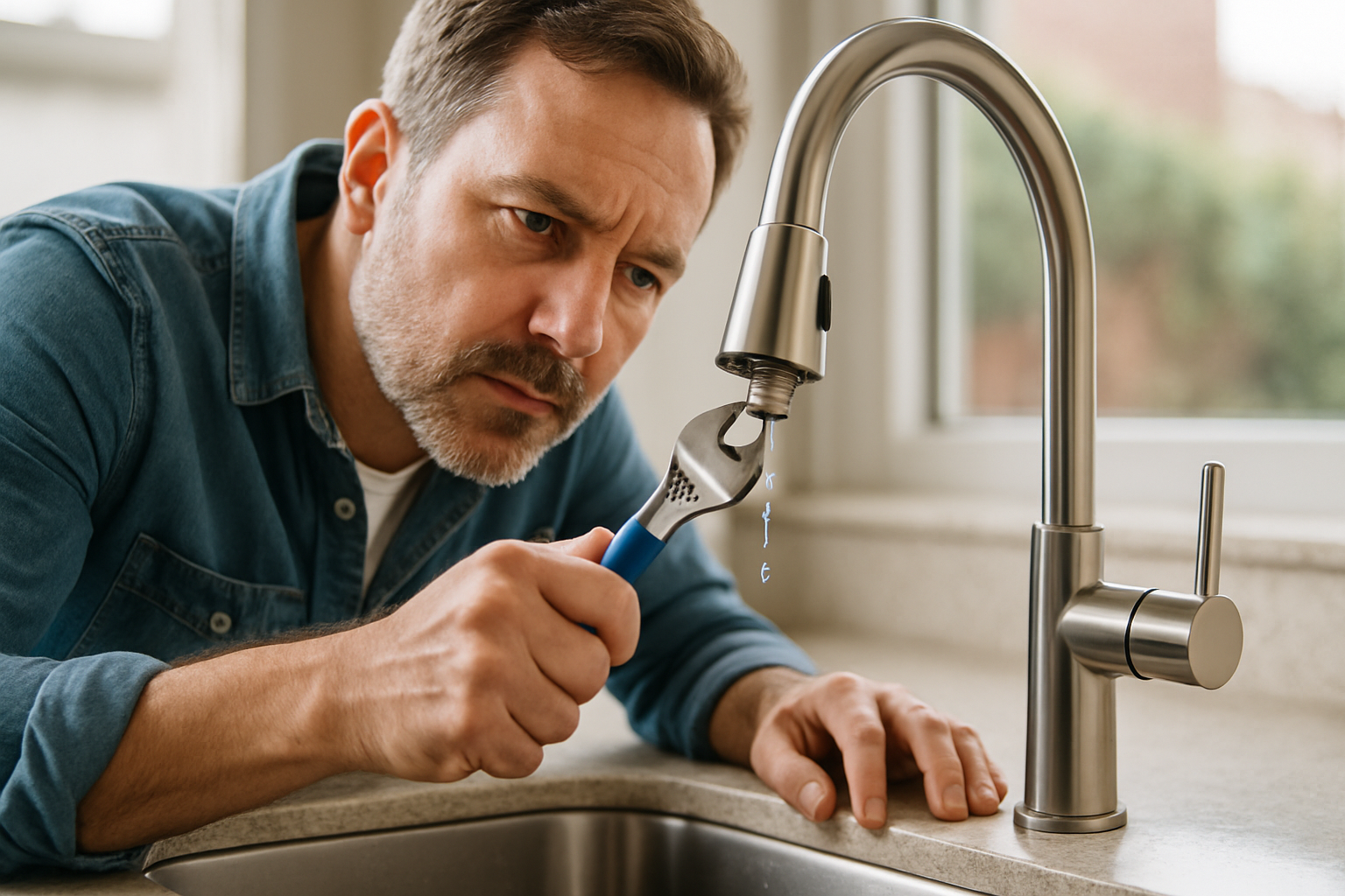 how to fix a dripping kitchen faucet