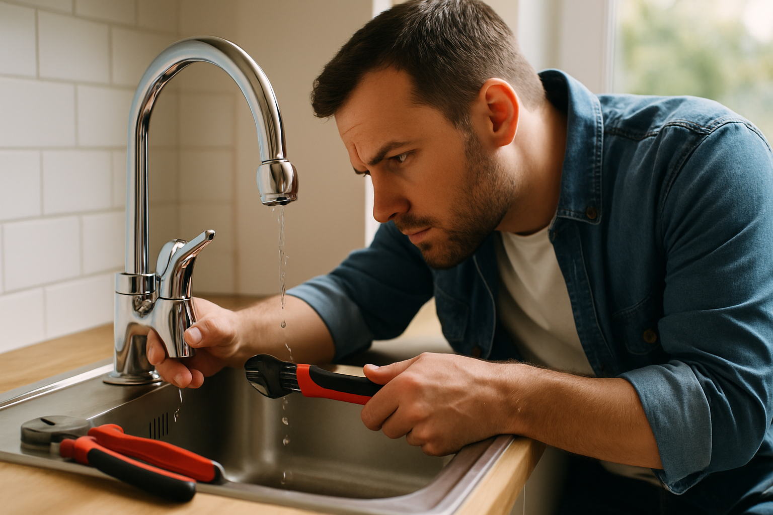 how to fix leaky kitchen faucet