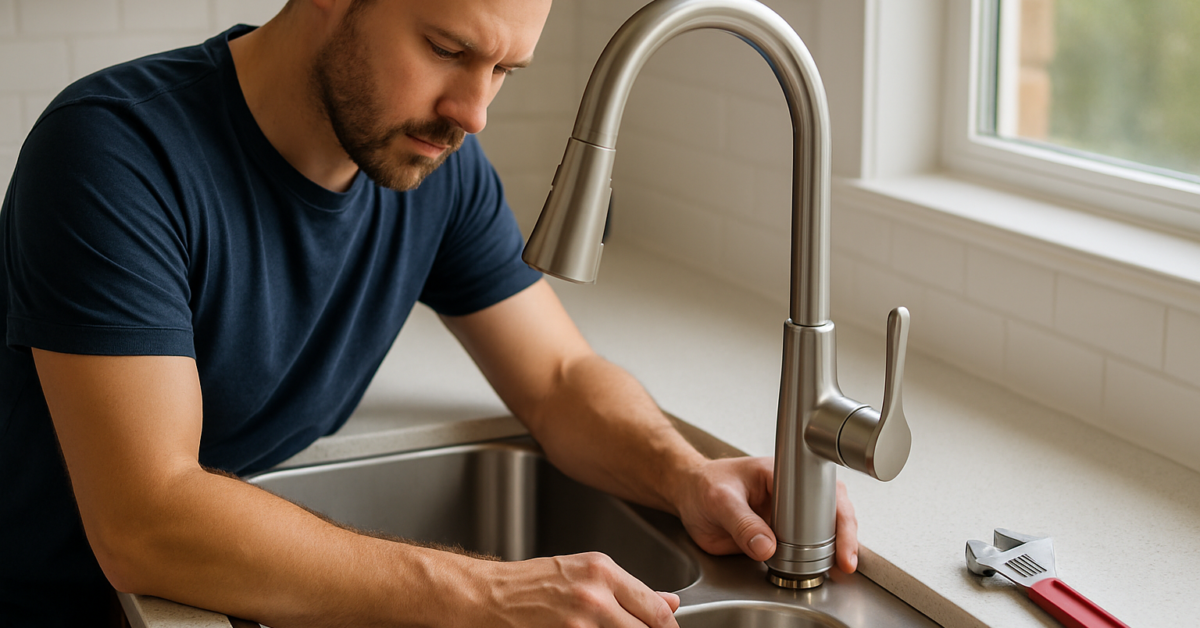 how to install a kitchen faucet