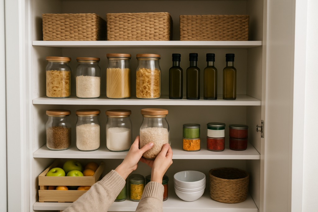 how to organize kitchen pantry