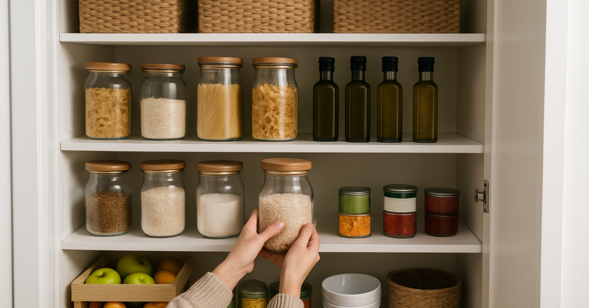 how to organize kitchen pantry