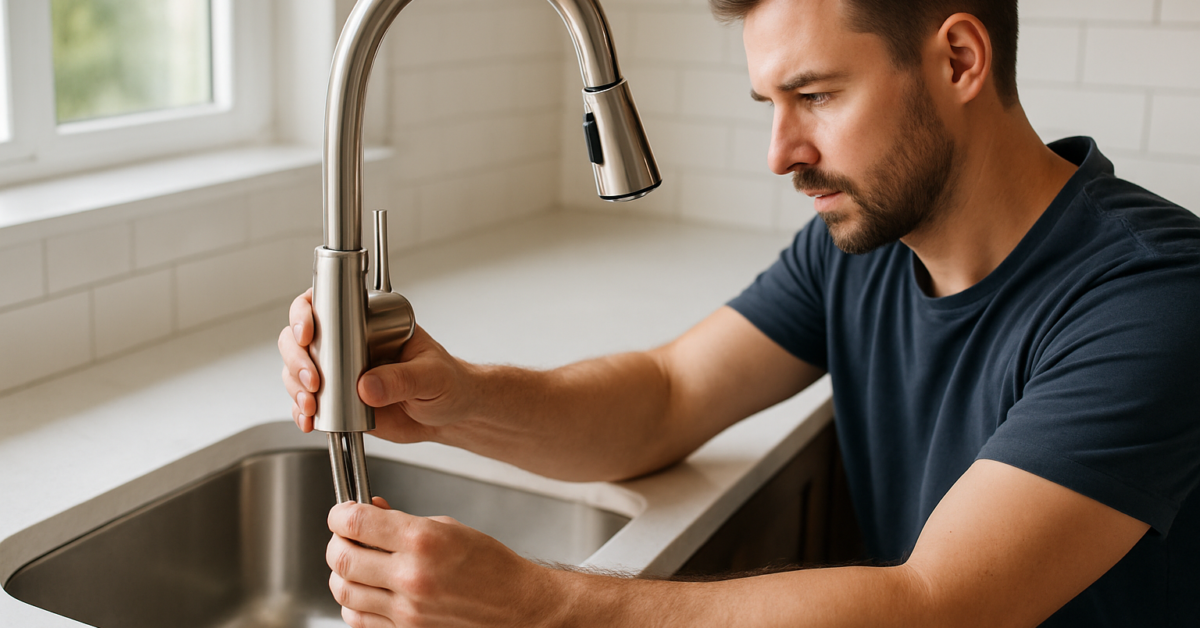 how to put in a kitchen faucet