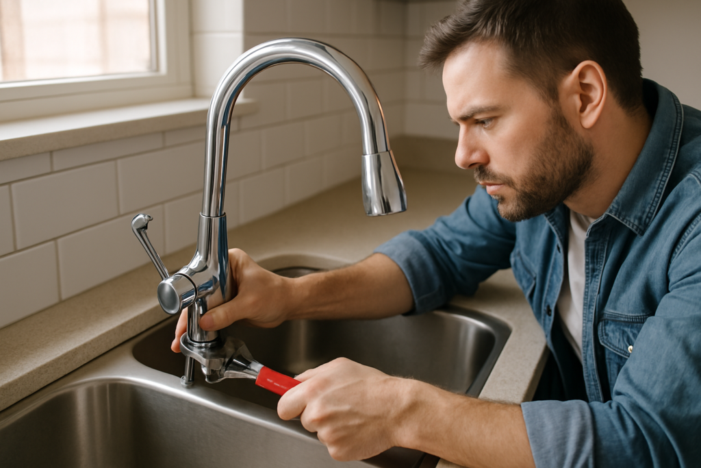 how to remove a kitchen faucet