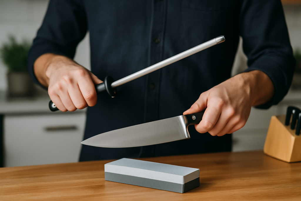 how to sharpen kitchen knives