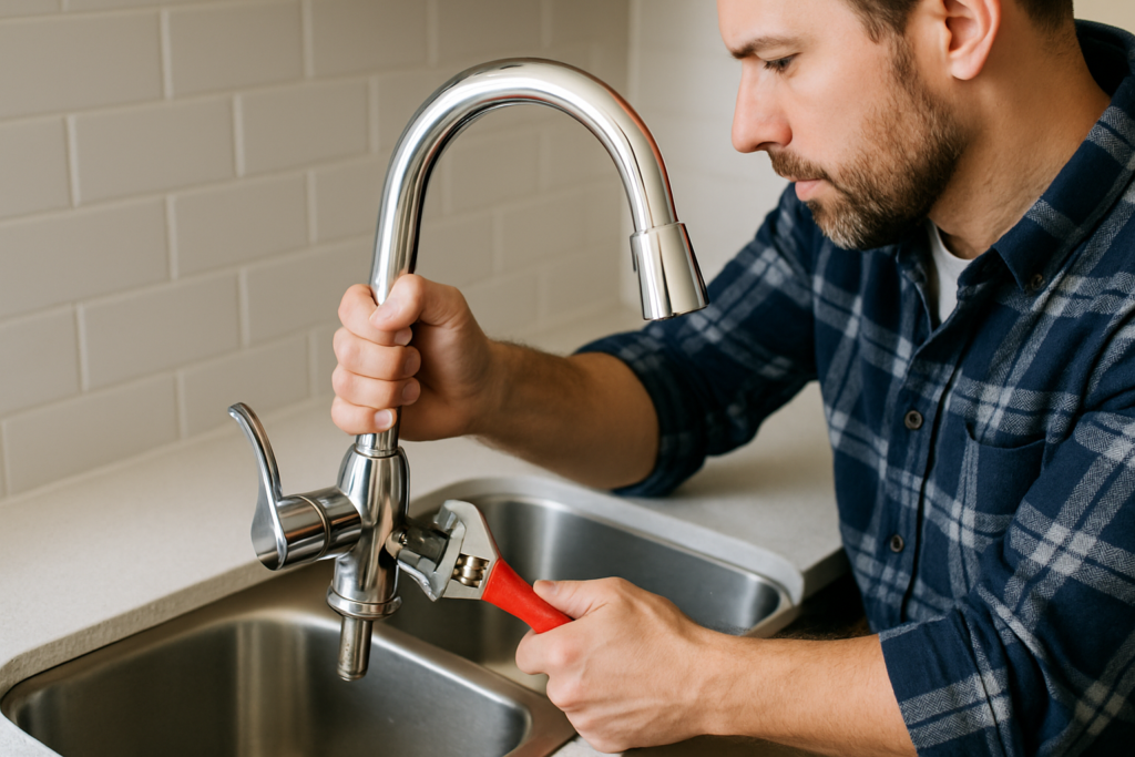 how to take out a kitchen faucet