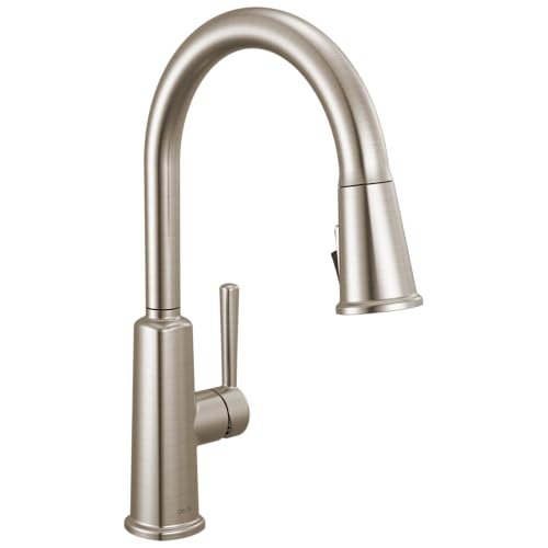 Delta Finnridge Brushed Nickel Kitchen Faucet with Pull Down Sprayer