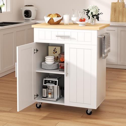 Shintenchi Kitchen Island Cart with Storage