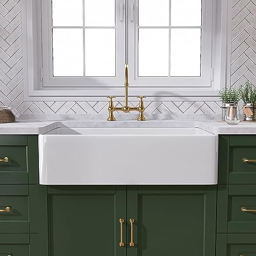 TUKTUK White Farmhouse Sink 30 inch