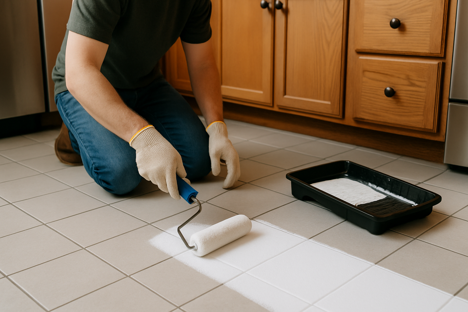 can i paint my kitchen tile floor