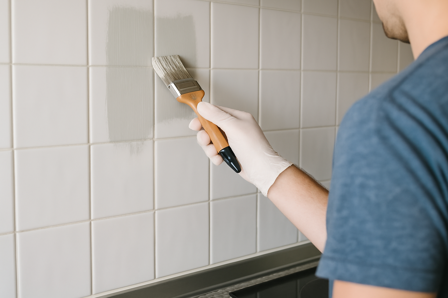 can i paint over kitchen wall tiles