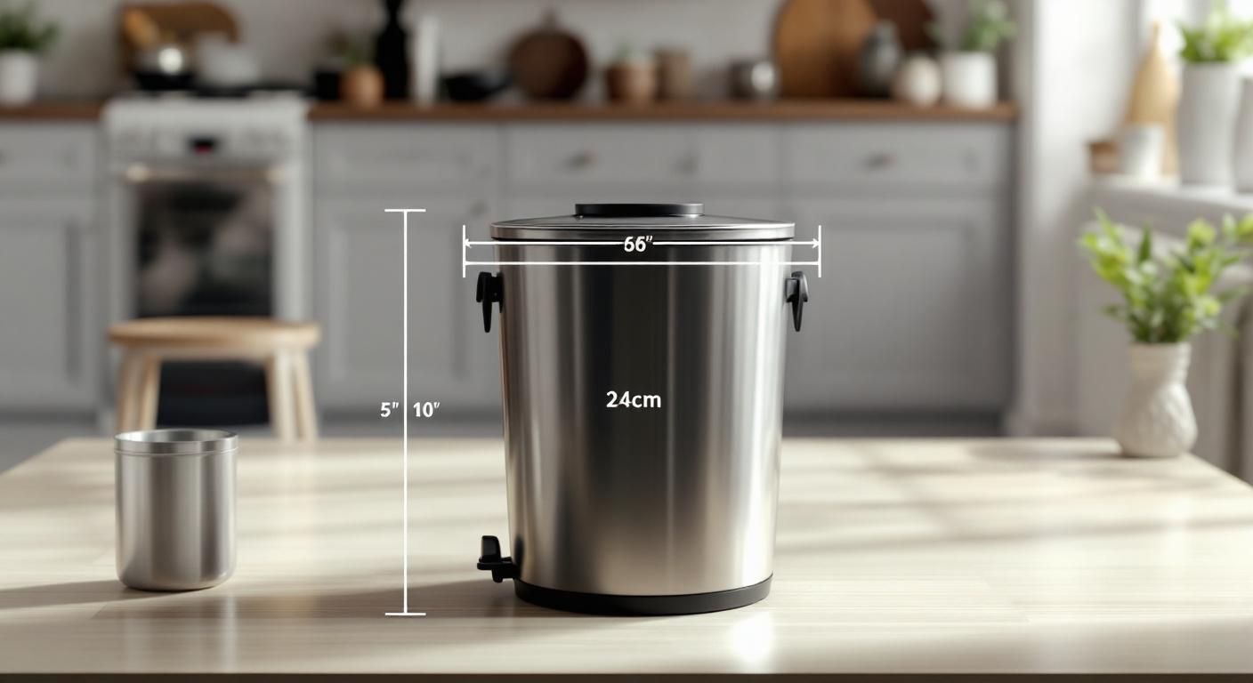 how big is a kitchen trash can