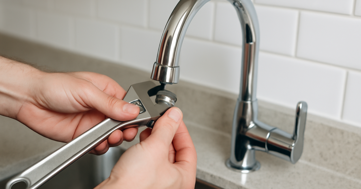 how to remove aerator on kitchen faucet