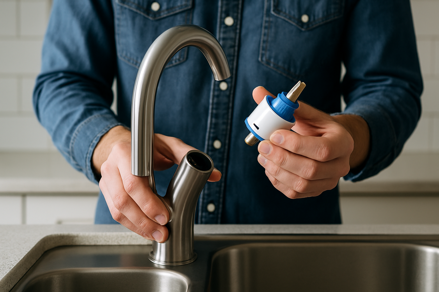 how to remove kitchen faucet cartridge