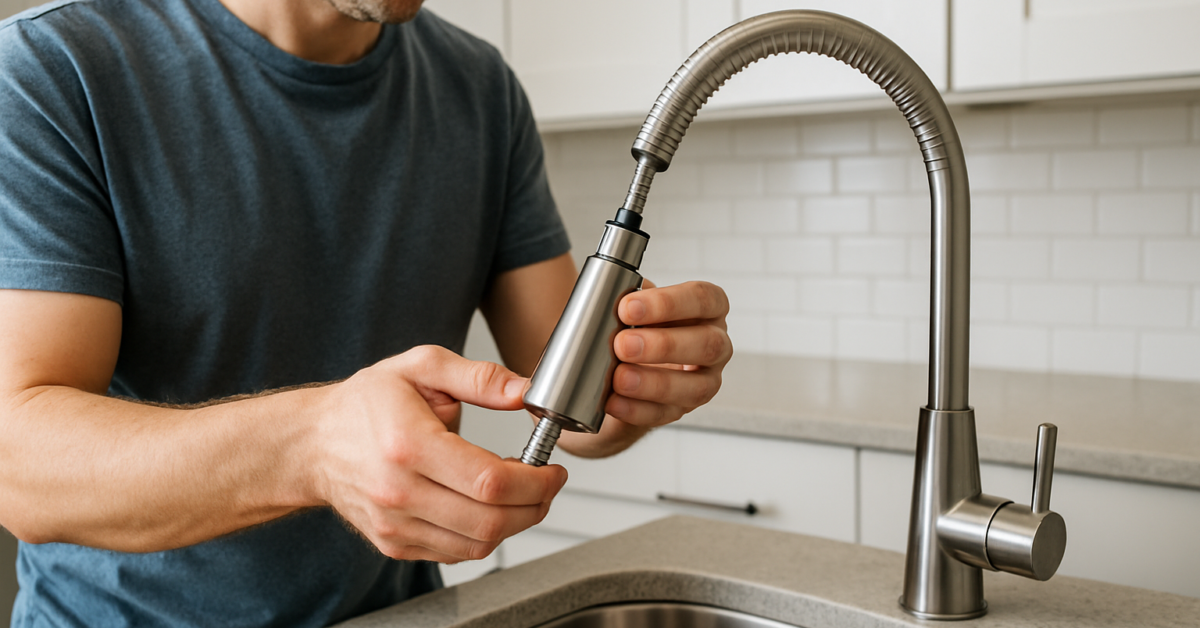 how to remove sprayer from kitchen faucet