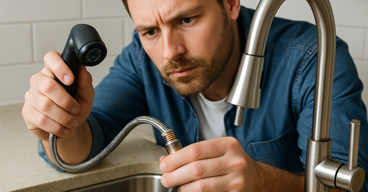 how to replace a kitchen sink spray hose