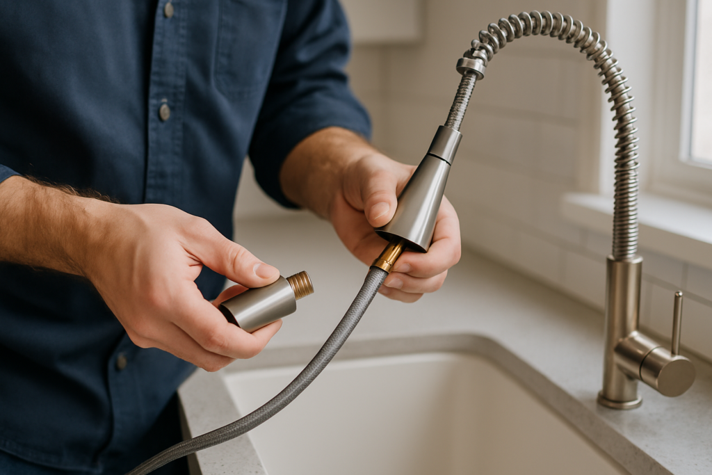 how to replace hose on kitchen faucet