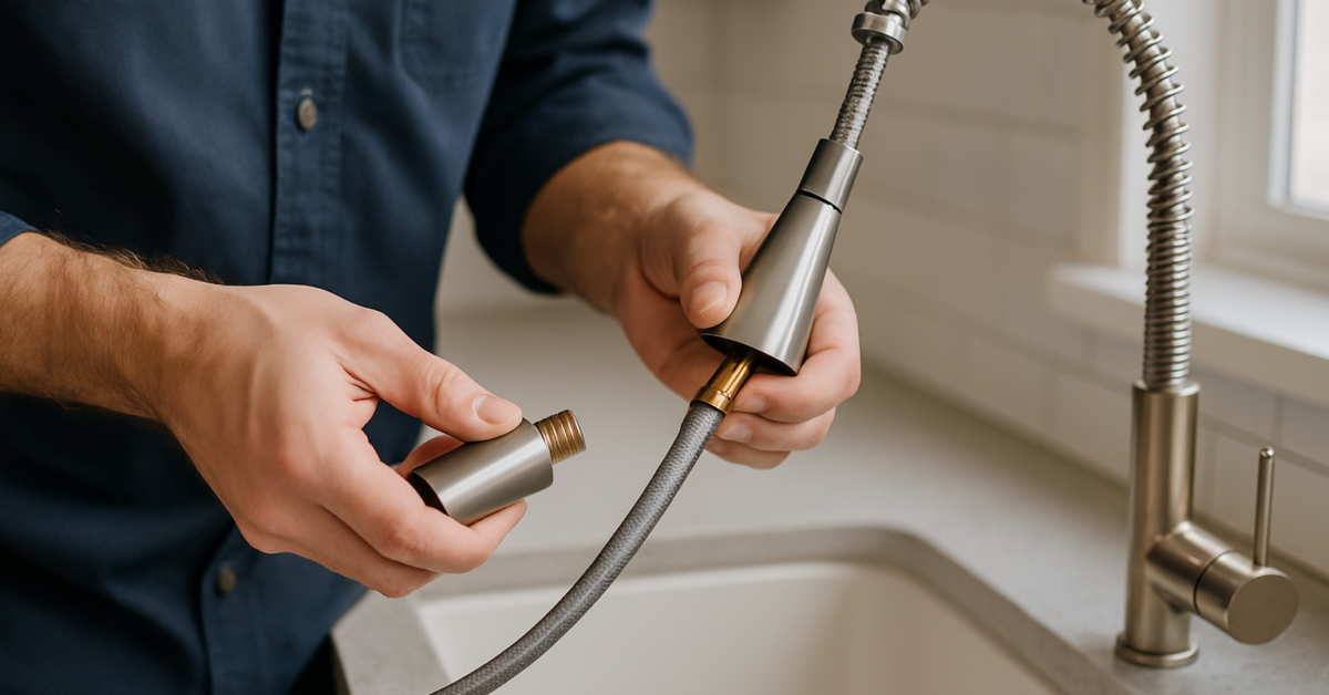 how to replace hose on kitchen faucet