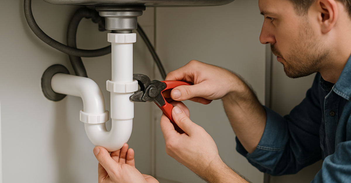 how to replace p trap under kitchen sink