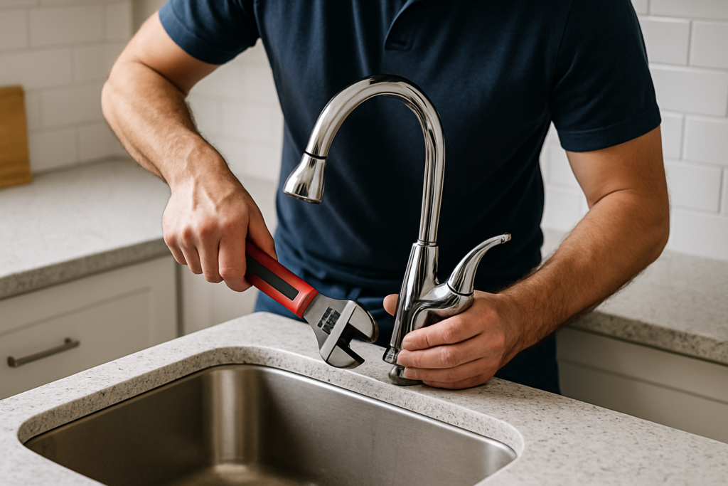 how to replace single handle kitchen faucet