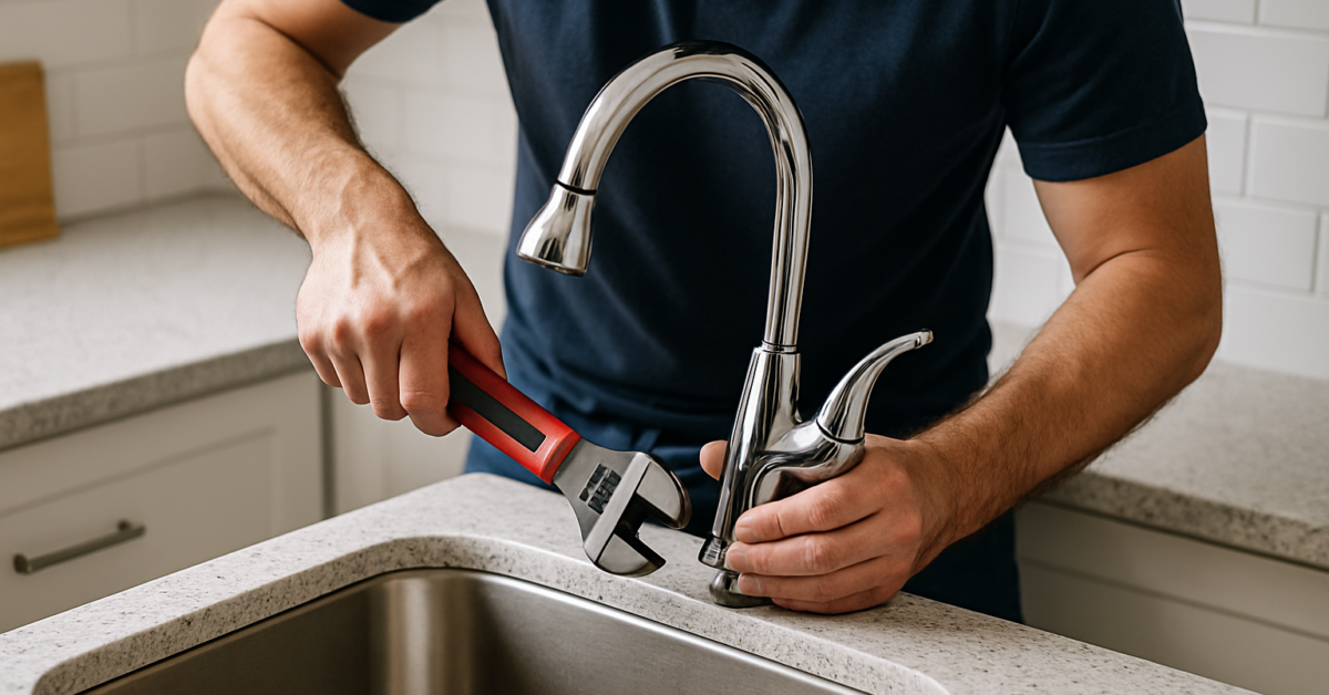 how to replace single handle kitchen faucet
