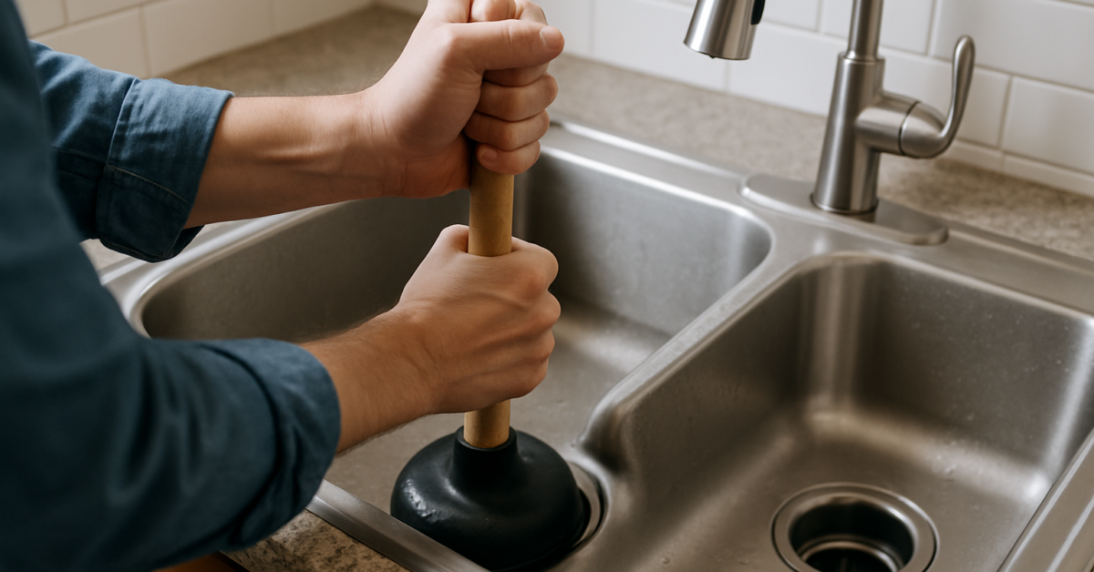 how to unclog a kitchen sink with disposal