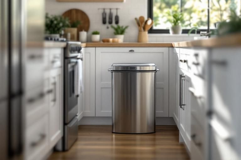 where to put trash can in kitchen