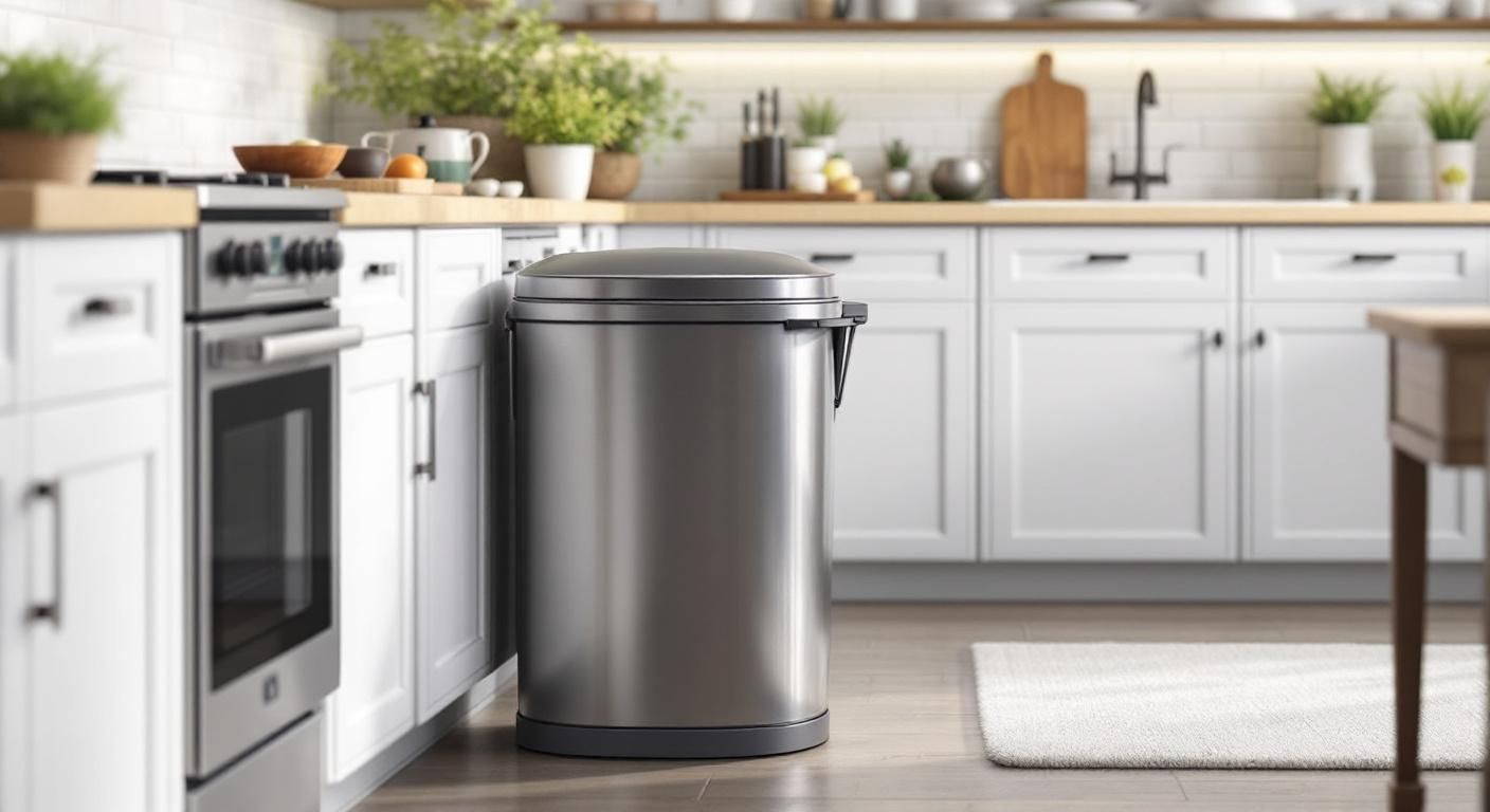 where to put trash can in kitchen