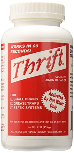 Thrift T-100 Alkaline Based 1-Pound Granular Drain Cleaner, Red