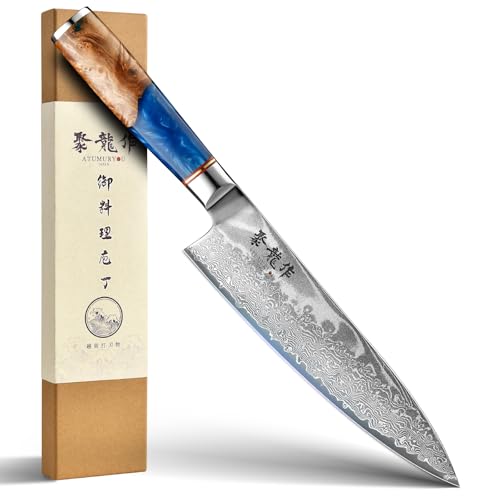 Japanese Chef Knife, 8 Inch Damascus Kitchen Knife with VG10 Steel