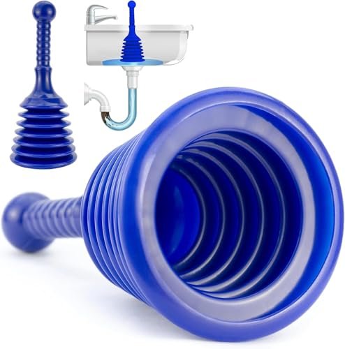 Luigi's Sink Plunger Kitchen - Sink Plunger Bathroom - Drain Bathtub or Shower - Small and Powerful Clog Remover