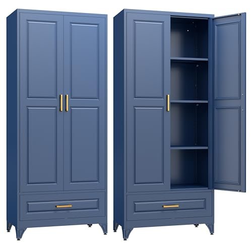 SteeLoong 75" Kitchen Pantry Cabinet with Drawer