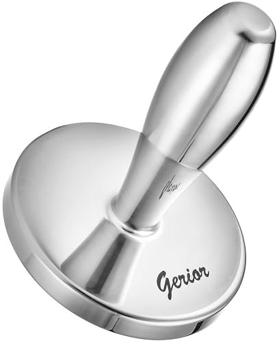 Meat Pounder Tenderizer - Solid Cast Stainless Steel Round Chicken Flattener Tool - Works Great As A Smash Burger Press - Dishwasher Safe