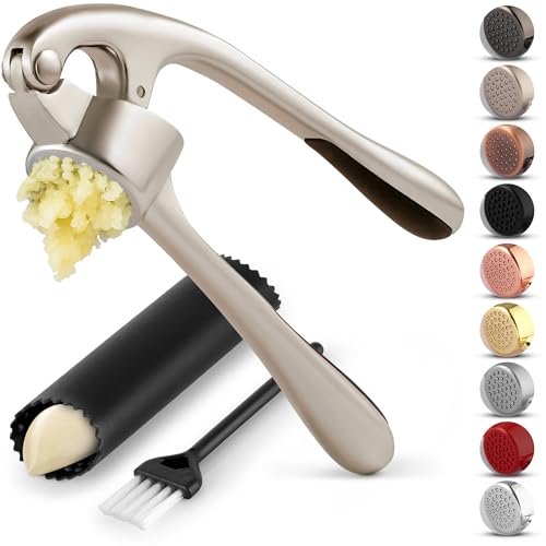 Zulay Kitchen Premium Garlic Press Set