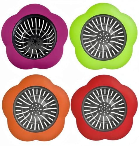 JIANYI Kitchen Sink Strainer, 4PCS Silicone Sink Strainers