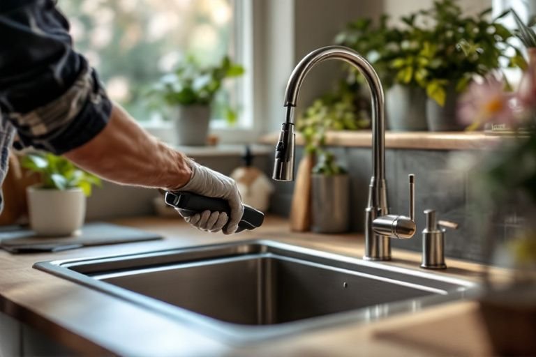 how to install a new kitchen sink