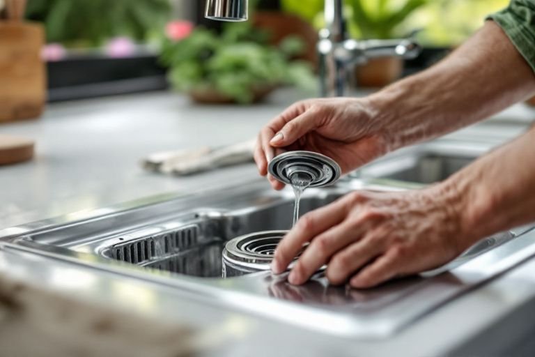 how to install kitchen sink drain