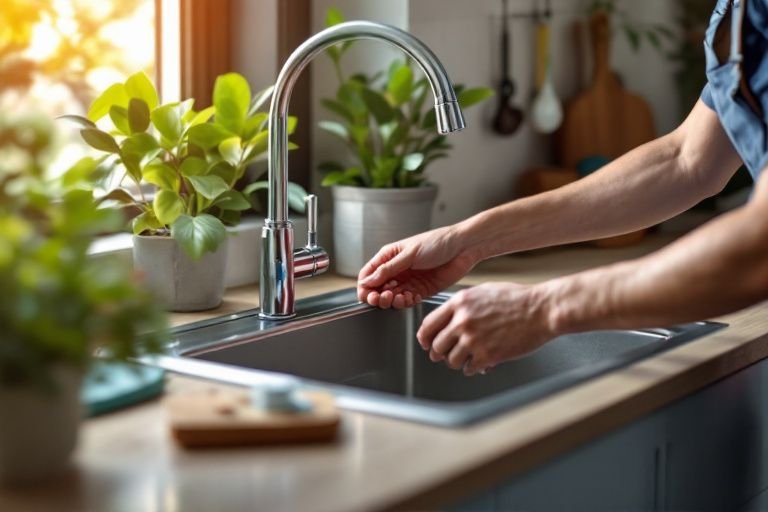 how to install kitchen sink