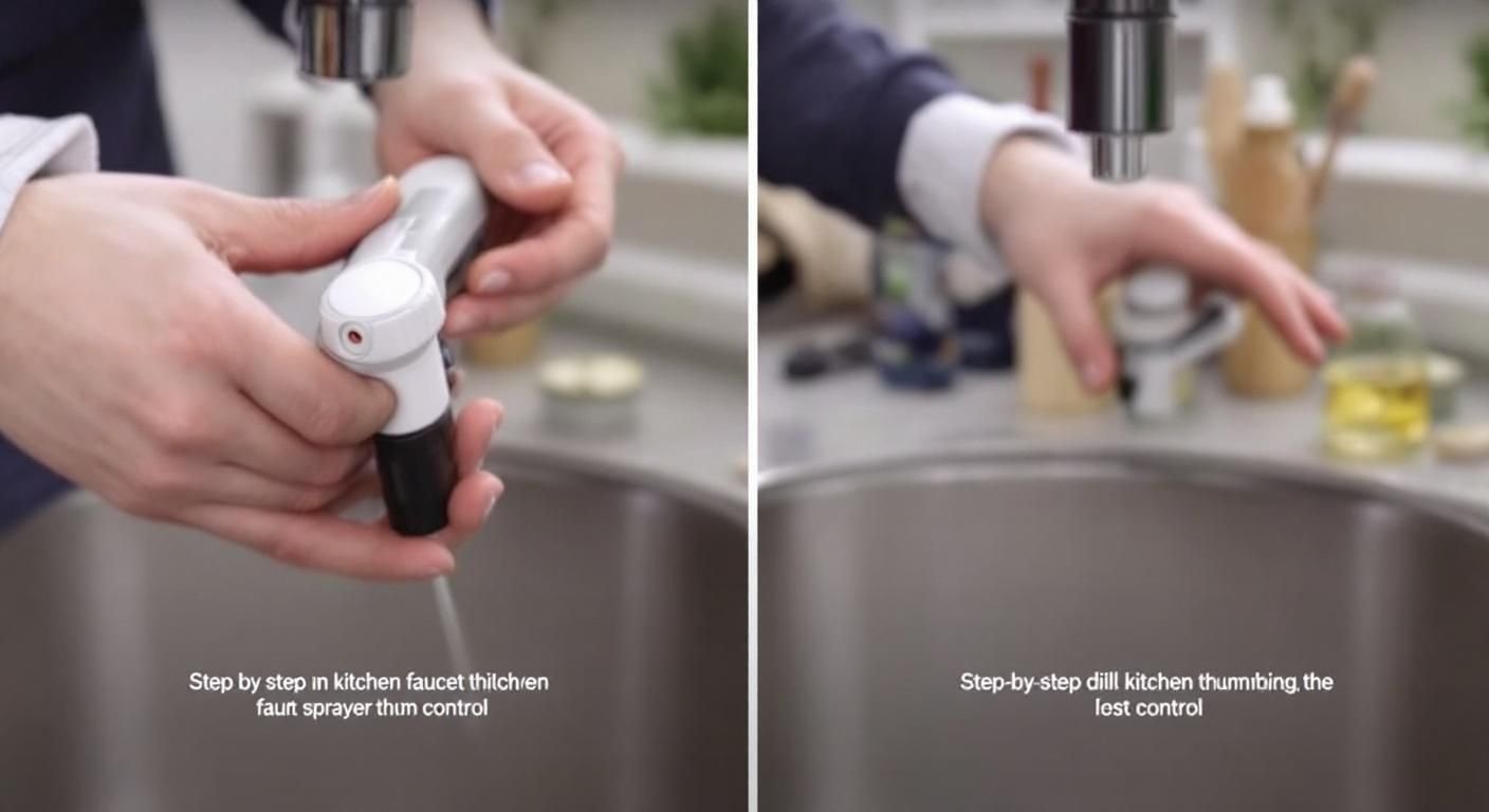 how to reattach a delta kitchen faucet sprayer thumb control