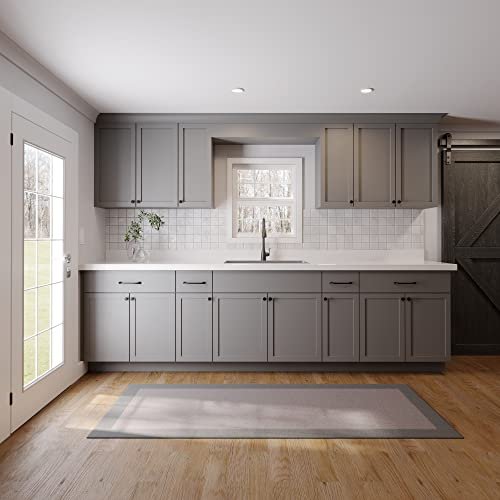 Quicklock RTA (Ready-to-Assemble) Cabinets | Kitchen Starter Sets Office Kitchenette Small Home Apartment (Magnetic Grey, 10 Foot)
