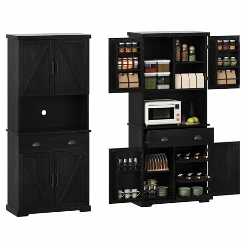 ChooChoo 72" Pantry Cabinet with Storage Drawers