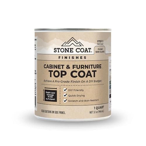 Stone Coat Cabinet and Furniture Top Coat, 1 Quart, Semi-Gloss Clear Polyurethane Acrylic Finish