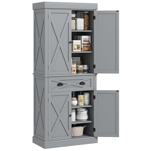 HOMCOM 72" Kitchen Pantry Storage Cabinet