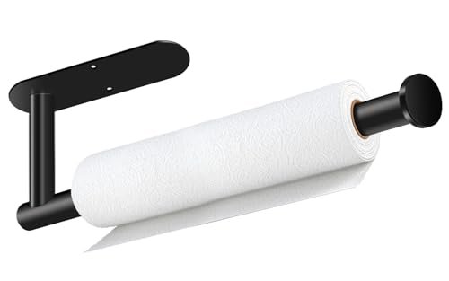 Black Paper Towel Holder, Self Adhesive Paper Towel Holder Under Cabinet