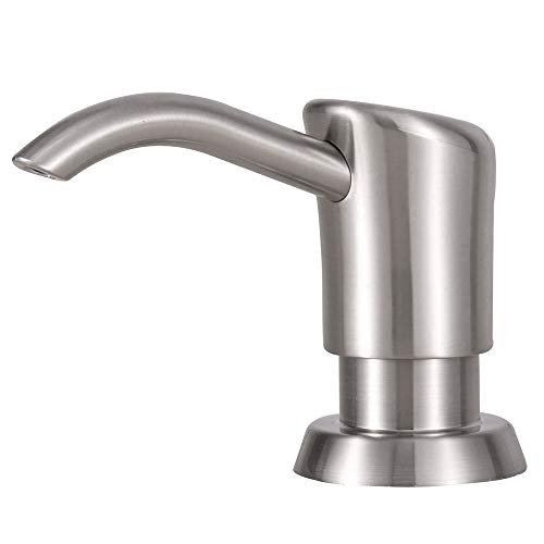 GAGALIFE Dish Soap Dispenser for Kitchen Sink, 17 oz Bottle, Brushed Nickel